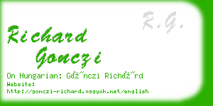 richard gonczi business card