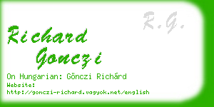 richard gonczi business card